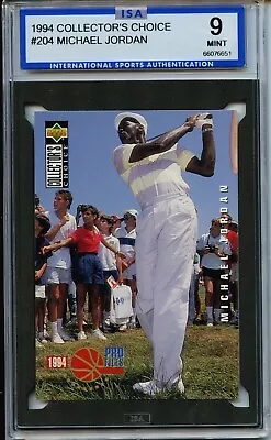 $20 • Buy 1994 Collectors Choice #204 Michael Jordan Golf Mint Isa 9