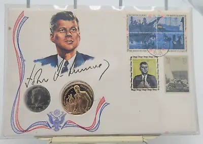 1st Day Cover Calhoun's Collectors Soc. Medal Of JFK -  Congressman From Boston  • $14.99