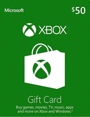 XBOX Live US Prepaid Gift Card USD 50 100 • $125