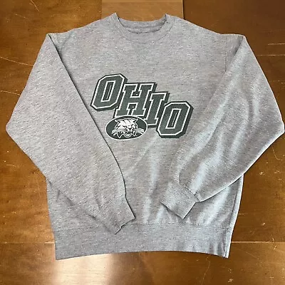 Vintage Ohio Bobcats Sweatshirt Womens Extra Small Gray Crewneck Pullover • $15.57