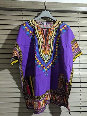 Mens Dashiki Shirt African Print (Wakanda Style) - Mens XL • £15