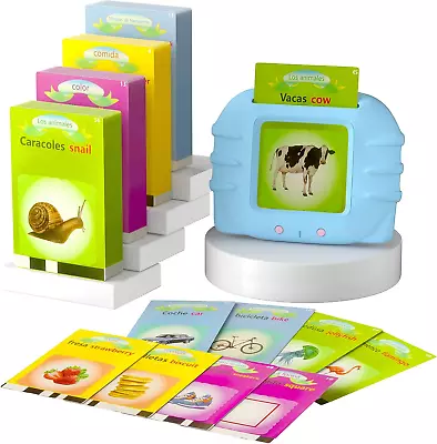 Spanish & English Talking Flash Cards For Kids - Bilingual Spanish Flashcards Fo • $21.31