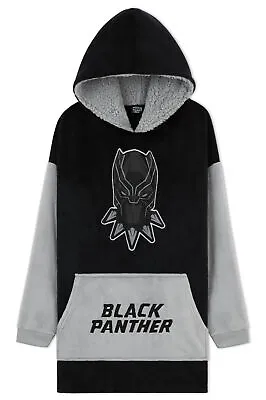 Marvel Oversized Hoodie Blanket For Men - BLACK PANTHER • £24.49