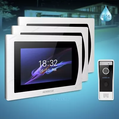 HOMSECUR 7  Wired Video&Audio Home Intercom+Touch Screen Monitor For House/Flat • $425.06