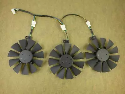 Set Of 3 Fan Cooler Fan For ASUS Strix GTX 980Ti R9 390 390X PLD09210S12HH 88mm • £40.26