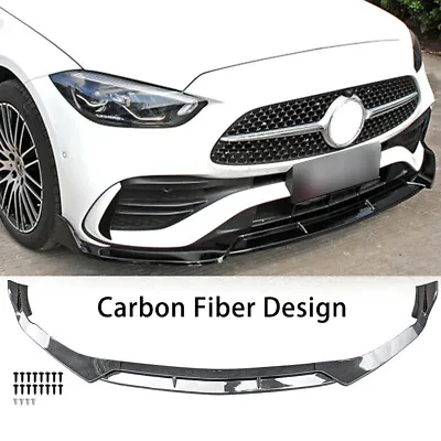 For 2022-2024 Mercedes Benz C Class W206 AMG Front Lip Bumper Carbon Fiber Look • $99.89