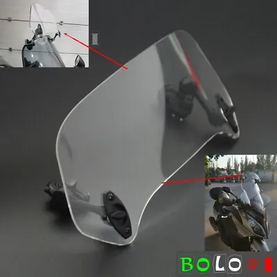 Motorcycle Clear Windshield Extension Spoiler For Honda BMW Yamaha Ducati Suzuki • $32.98