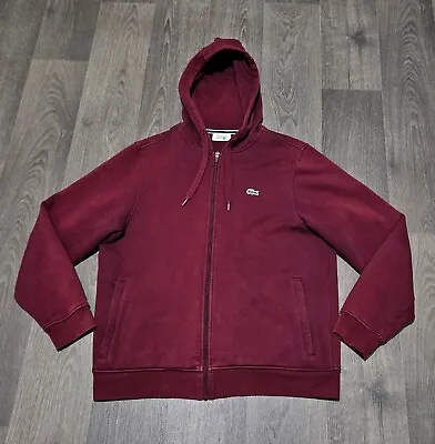 Lacoste Hooded Jacket - Mens XL ( 6 ) - Burgundy - Great Condition  • £29