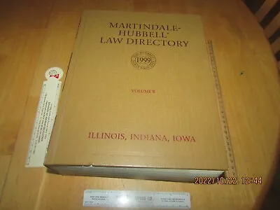 1999 Martindale-Hubbell Law Directory Illinios Indiana Iowa  (1998 Hardcov • $8