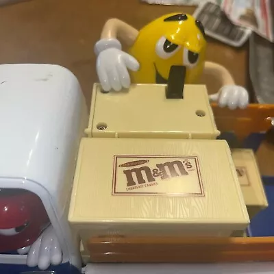 M&M's   Sweet  Blue Garage Vintage Truck Candy Dispenser Rare Assembly Incorrect • $50