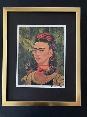 FRIDA KAHLO | Signed Print From Mexico  Self Portrait  + Framed | Buy It Now! • $149