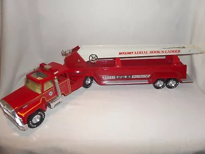 Vintage Nylint Metal 34  Aerial Hook-N-Ladder Fire Truck Nice Condition! • $37.99