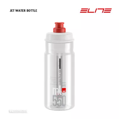 Elite JET Cycling Water Bottle BPA Free 550 Ml : CLEAR/RED • $7.99