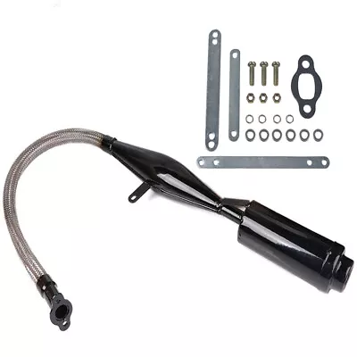 Black Viper Flexible Muffler Exhaust Pipe For 80cc Bike Gas Engine Motor • $44.99