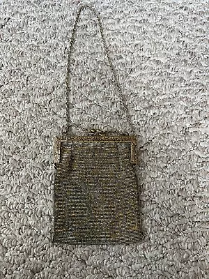 Vintage Antique Beaded Mesh Bag Made In France • $20