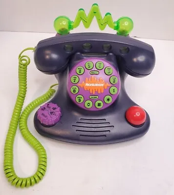 1997 Nickelodeon Talk Blaster Land Line Telephone Retro Lights Sounds TESTED 90s • $80.96