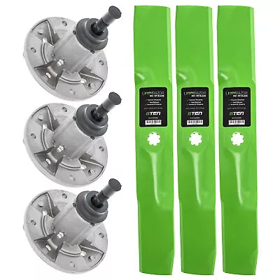 54 Inch Deck Spindle Blade Kit For Combo John Deere D170 G110 190C LA150 LA175 • $97.95