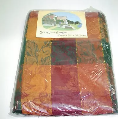 Cotton Park Cottage Tablecloth ~ Harvest Jacquard ~ 70  Round *NEW* • $17.99