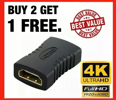 $2.49 • Buy HDMI Female To Female Joiner Connector Coupler Adapter Extender Converter HDTV