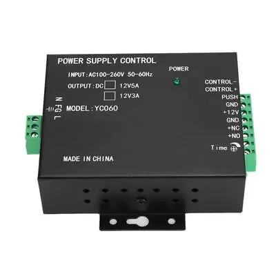 12V 3A Access Control Power Supply For Door Entrance Guard System - Black • £17.35