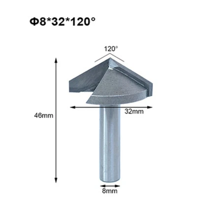 $6.05 • Buy 1Pcs 8mm Shank V Groove Router Bit - Angle: 120 Degree, Diameter: 32mm