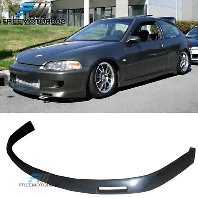 Fits 92-95 Honda Civic EG BYS Style Front Bumper Lip Spoiler PU • $52.99