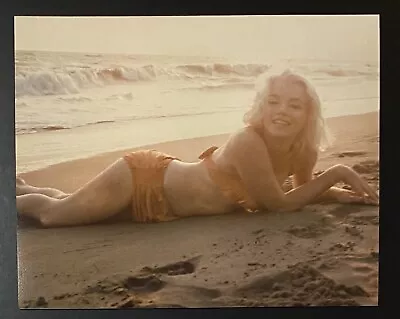 1962 Marilyn Monroe Original Photo George Barris Santa Monica Beach Stamped • $400