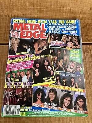 Metal Edge Magazine April 1990 White Lion Bret Michaels Britney Fox • $9.99