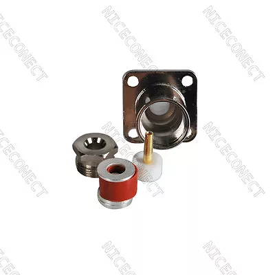 N Female 4 Hole Panel Mount Flange Clamp RG58 RG142 RG400 LMR195 RF Connector • $2.85