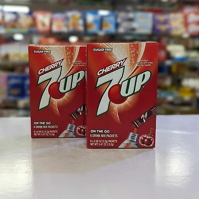 7up Power On The Go Cherry Drink Mix 0.48oz (13.2g) X 2 Boxes USA • £8.99