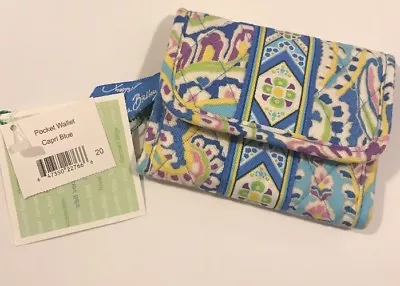 Vera Bradley Retired Rare Capri Blue Pocket Wallet • $28