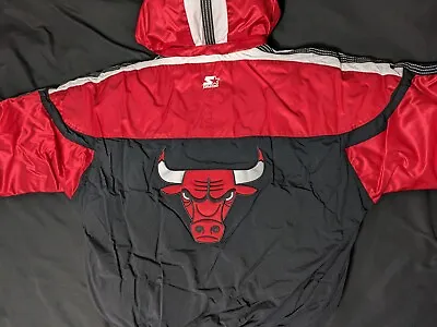 VTG NWT Chicago Bulls Starter Zip Up Jacket Size XL Teflon NOS NEW RARE Jordan • $139.99