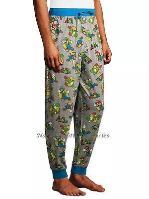 NWT Super Mario Mens Pajama Pants Size S-2XL Sleep Lounge Jogger Cotton Bl. NEW • $26.80