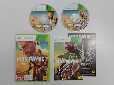 MAX PAYNE 3 Microsoft Xbox 360 Game LIKE NEW TESTED & COMPLETE WITH GAME MANUAL • $19.50