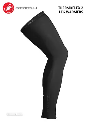 NEW Castelli THERMOFLEX 2 Warm Fleece Cycling Leg Warmers : BLACK • $59.95