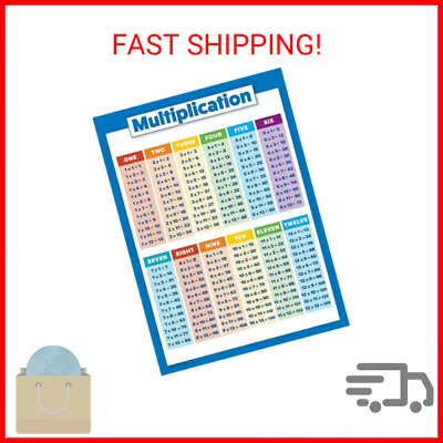 Multiplication Table Poster For Kids - Educational Times Table Chart For Math Cl • $14.67