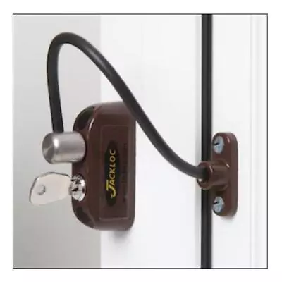 L21665 - JACKLOC Pro-5 Lockable Cable Window Lock - Brown • £26.24