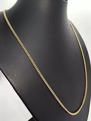 Solid 9ct 9 Carat Gold Curb Chain Necklace 23  58cm 2.5mm Classic Jewellery • £569.99