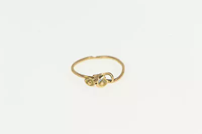 10K Flower Daisy Ornate Vintage Simple Child's Ring Yellow Gold *79 • $49.95