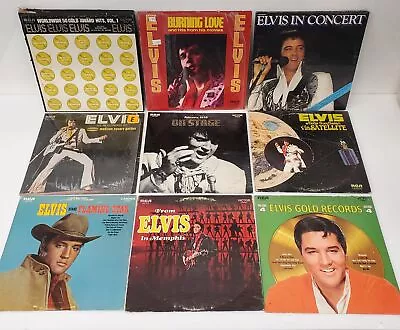 ELVIS 9x Vintage Vinyl Album Collection • $12.50