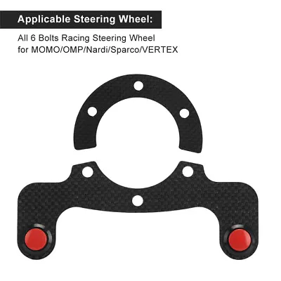 Car Carbon Fiber External Horn Button Kits For MOMO/// 6 Bolts • $20.60