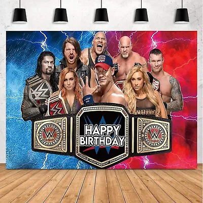£10.43 • Buy 3D WWE WRESTLING LEGENDS Birthday Party Photography Background Backdrop Decor UK