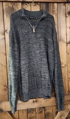Mens London Fog 1/4 Zip Sweater 3XL Gray • $22.50