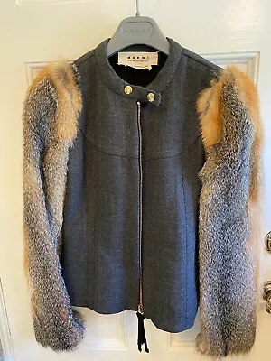 Fabulous Marni Fox Fur Sleeved Jacket 38 NEVER WORN • $990