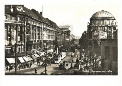 £0.87 • Buy S7) Postcard Berlin Stresemannstraße Around 1930, Tram, Cars, Kempinski House, 1990