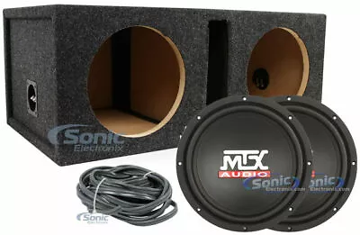 2) MTX Terminator TN10-04 600W 10” Car Subwoofers + Vented Subwoofer Enclosure • $177.99