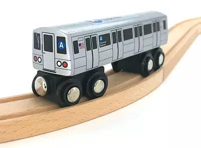 Munipals  A  Train Wooden NYC MTA Subway Car Toy 8 Avenue Express • $16.50