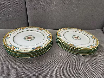 Vintage Wedgwood Porcelain Kynance Pattern Set Of 12 Dinner Plates 10 3/4  • $350