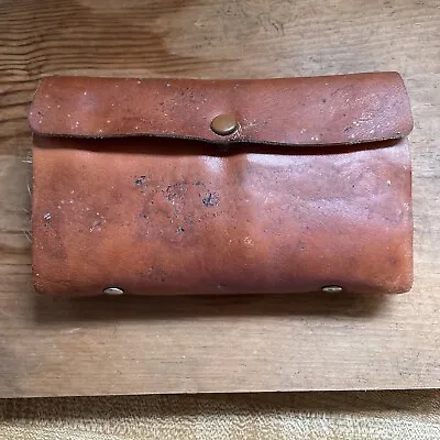 Antique Fly Book Wallet Leather Wallet Fly Fishing • $65