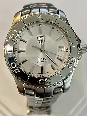 TAG Heuer Link Silver Dial Date 38mm Mens Watch WJ1111 • $499
